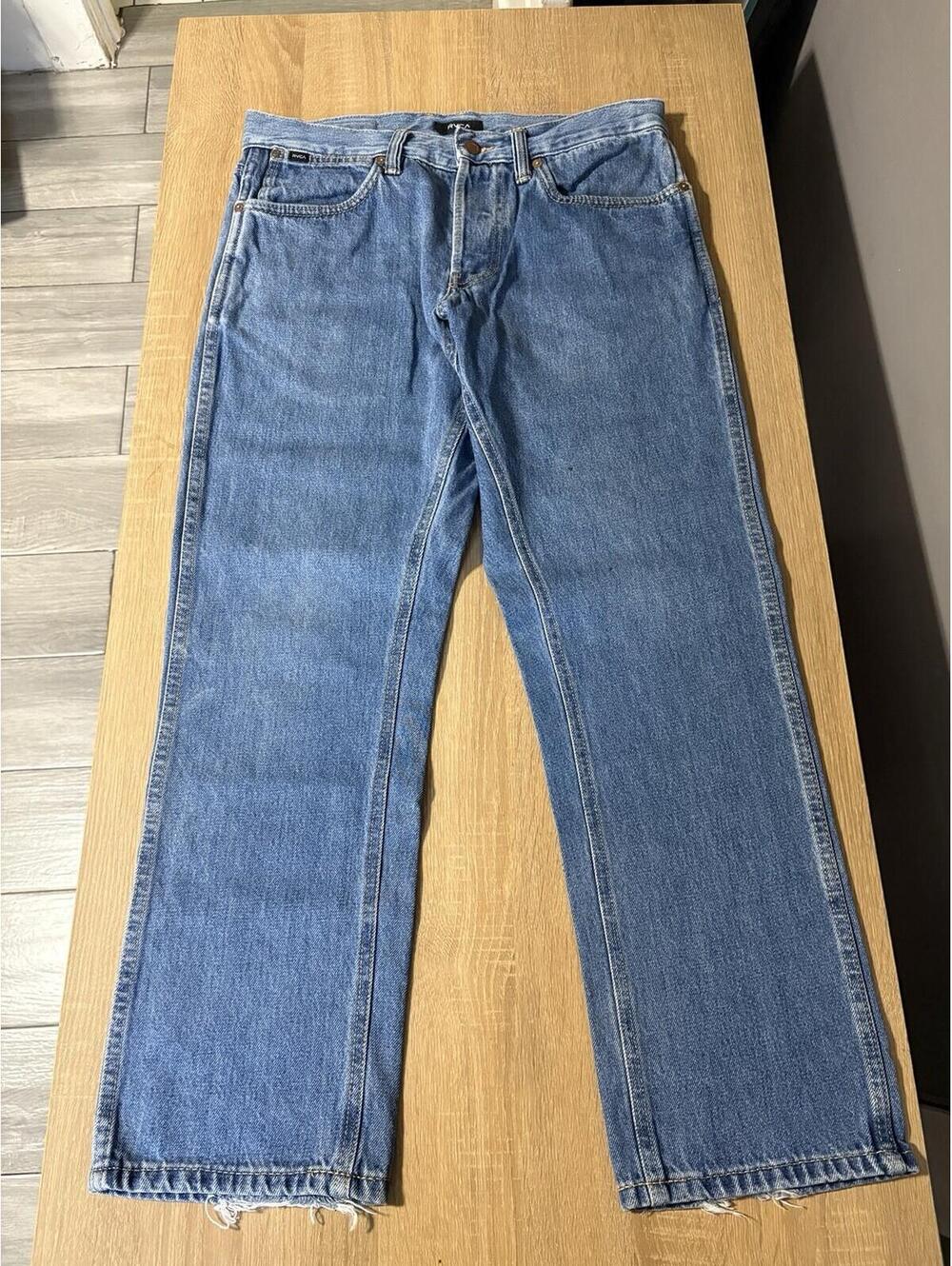 RVCA Americana Fit Jeans Mens size 30 Light Wash Denim Straight Leg